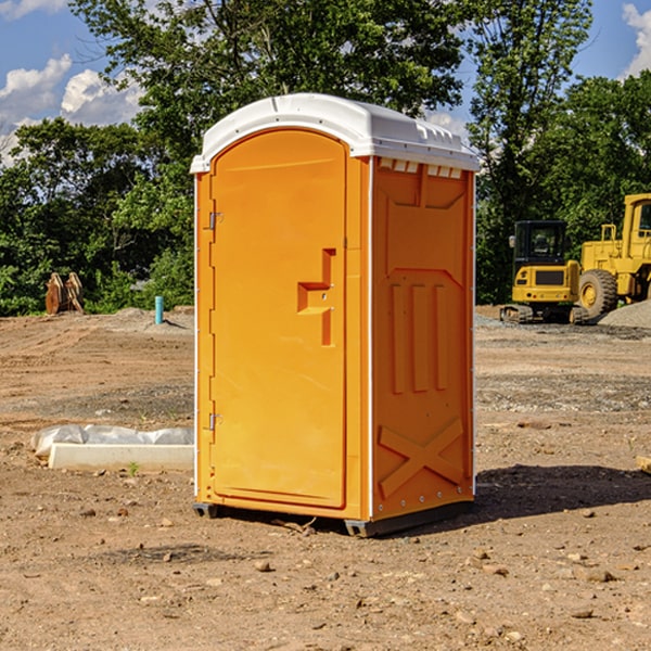 how often are the portable restrooms cleaned and serviced during a rental period in Pineland FL